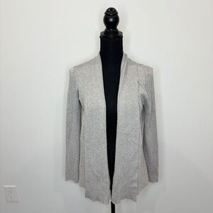 89th & Madison Gray Open Front Long Sleeve Cardigan (Medium)